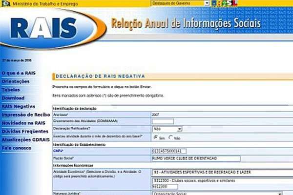 Sob pena de multa, per&iacute;odo para entrega da Rais come&ccedil;a nesta ter&ccedil;a