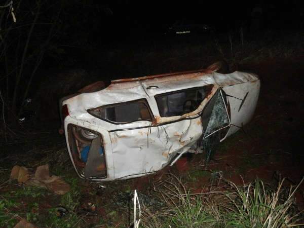  Motorista morre ap&oacute;s capotar ve&iacute;culo na MS-147 em Vicentina 