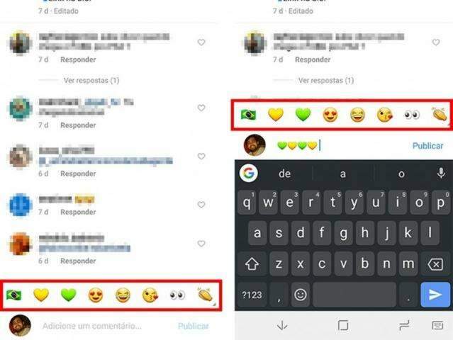 Instagram libera atalho com os emojis que usu&aacute;rio mais usa nos coment&aacute;rios 