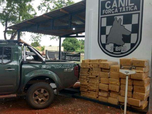 Jovem &eacute; preso em flagrante com 1 tonelada de maconha na BR-163