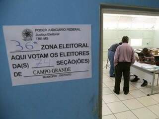 Seção eleitoral em Campo Grande (Foto: Marcos Ermínio/Arquivo)