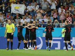Croatas vibram com gol marcado no fim da partida, garantindo a vitória sobre a Islândia (Foto: Fifa/Divulgação)