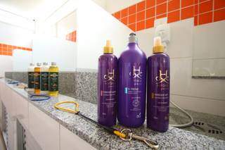 shampoos e condicionadores de primeira linha. (Foto: André Bittar)