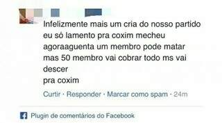 Ameaça foi publicada no Facebook (Foto: Divulgação PM)