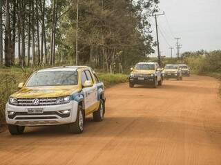 Trajeto da expedição em Mato Grosso do Sul, onde os trabalhos técnicos tiveram início nesta terça-feira (26). (Foto: Giovane Rocha/Rally da Pecuária)