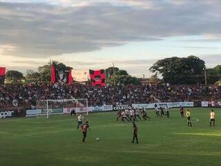 Águia Negra durante partida pelo campeonato sul-mato-grossense de futebol (Foto: Diego Batistoti)