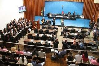 Plenário da Assembleia Legislativa durante sessão (Foto: Assessoria/ALMS)