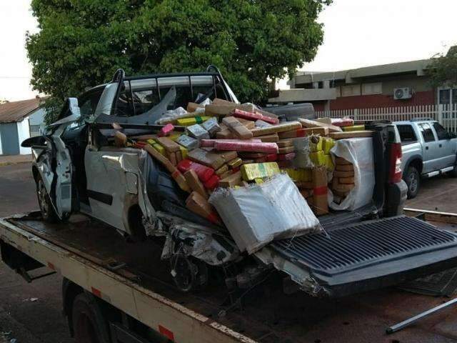 PRF registra persegui&ccedil;&atilde;o a traficante com 600 quilos de maconha