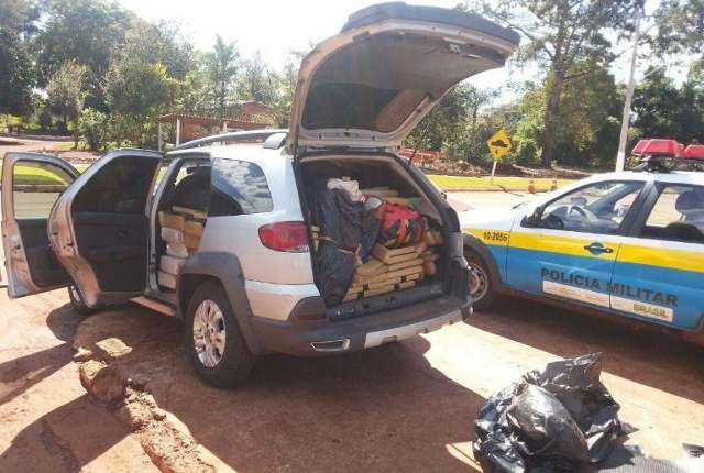 Traficante transportava 870 quilos de maconha em Palio