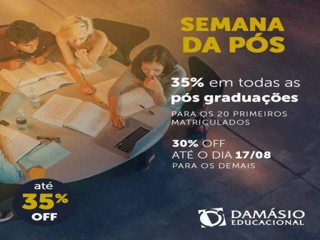 Em nova unidade, Damásio Educacional tem desconto de 35% em pós-graduação