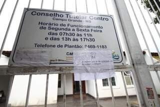 Sede do Conselho Tutelar da região central de Campo Grande (Foto: Saul Schramm/Arquivo)
