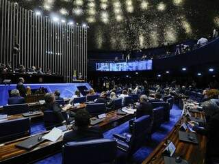 Senadores vararam a madrugada discursando e se posicionando sobre o impeachment de Dilma Rousseff (Foto:Marcos Oliveira/Agência Senado)