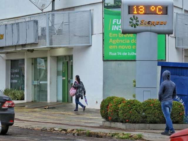 Frente fria chega a MS segunda-feira e derruba temperatura para 6&ordm;C