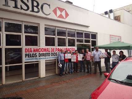 Sem participação dos lucros, bancários do HSBC protestam por melhorias