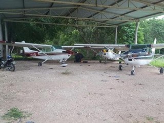 Aviões usados no tráfico de drogas. (Foto: Divulgação/PF)