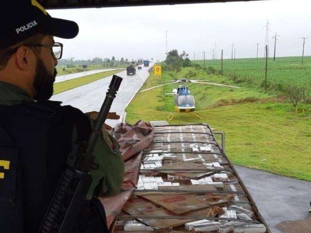 Avaliada em R$ 2 milh&otilde;es, carga de cigarros &eacute; apreendida na BR-163