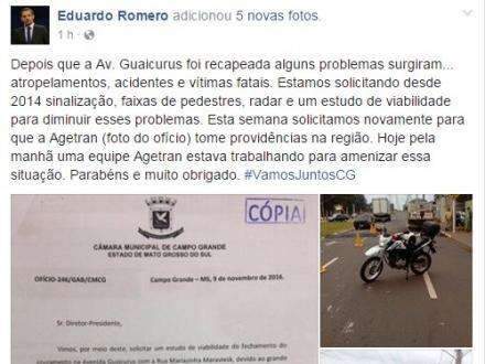 Ap&oacute;s acidente com morte, vereador pede que Agetran feche cruzamento de avenida