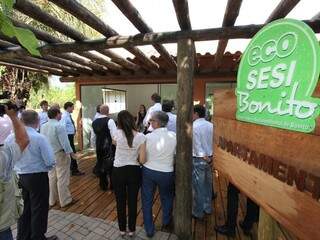 Inauguração do Eco Sesi, onde são desenvolvidos  de gestão socioambiental (Foto: Fiems/Divulgação)