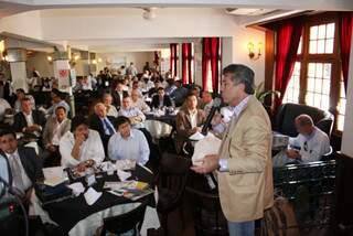 Murilo Zauith em palestra a empresários paulistas. (foto: divulgação)