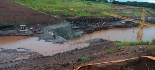  Chuvas elevam o leito do Rio Verde e paralisam obras da Usina S&atilde;o Domingos