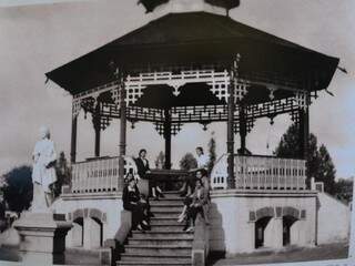 Antigo coreto da praça Ary Coelho construído em 1922 era  (Foto: Arca)