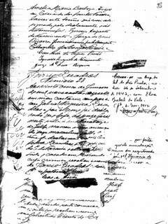 Cópia da certidão, feita por Eduardo Santos Pereira, dono do primeiro cartório de registro em Campo Grande. (Foto: Wikipedia)