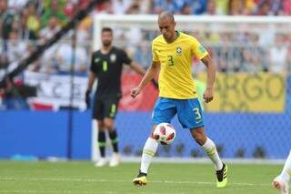 O experiente zagueiro Miranda, segurança na defesa do Brasil nesta Copa do Mundo (Foto: Lucas Figueiredo/CBF)