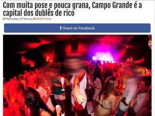 Fake news que tem bombado com nome de Campo Grande. 