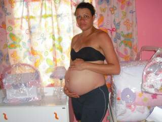Mãe do bebê na véspera do parto. Foto: Arquivo Pessoal