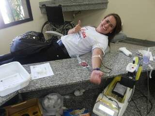 Acadêmicos de enfermagem se mobilizam para fazer doação de sangue no sábado. (Foto: Divulgação)