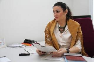 Secretária Municipal de Políticas para as Mulheres, Liz Derzi de Oliveira