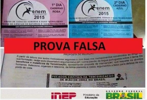 Inep diz que s&atilde;o falsas fotos de provas do Enem nas redes sociais