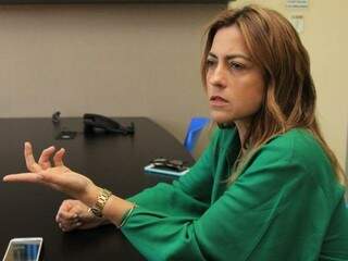 Soraya Thronicke em entrevista ao Campo Grande News durante a campanha eleitoral (Foto: Marina Pacheco/Arquivo)