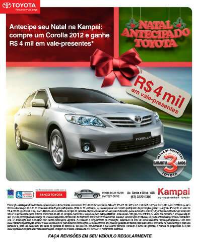 Quer sair de Corolla e ganhar R$ 4 mil em vale-presentes ?
