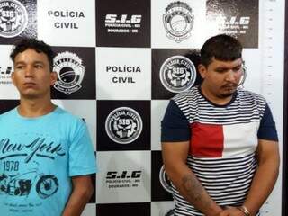 Thiago Gauna (à esquerda) e Maikon Nunes Antunes, presos hoje em Dourados (Foto: Divulgação)