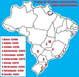 O ranking das 10 melhores capitais brasileiras