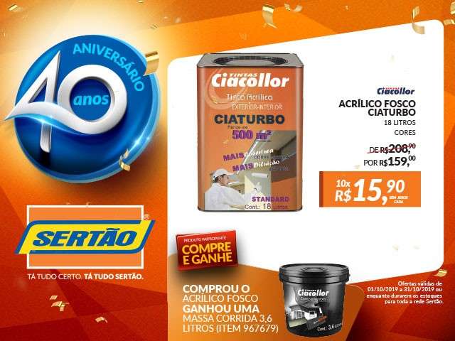 Aniversário de 40 anos da Sertão é festa da economia, com sorteio de TVs e HB20