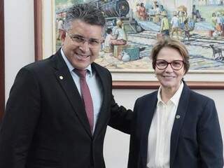 Bittencourt relatou, entre a jornada parlamentar em Brasília, encontro com a ministra Tereza Cristina. (Foto: Facebook/Arquivo pessoal/)