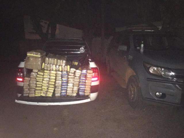 Dupla abandona carro com 150 quilos de maconha em persegui&ccedil;&atilde;o na MS-270