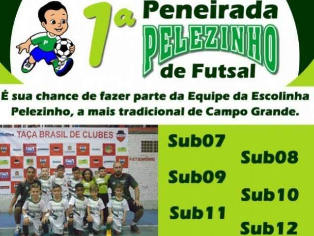 Pelezinho faz &ldquo;peneirada&rdquo; de futsal no pr&oacute;ximo domingo