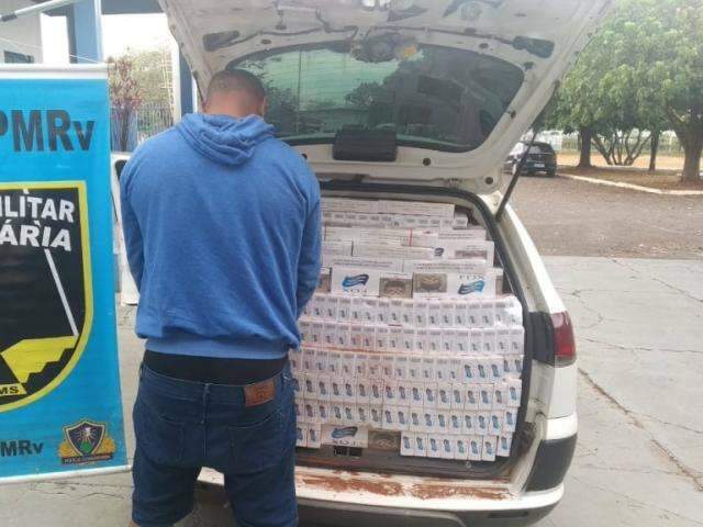 Homem &eacute; perseguido e preso com 2 mil pacotes de cigarros contrabandeados 