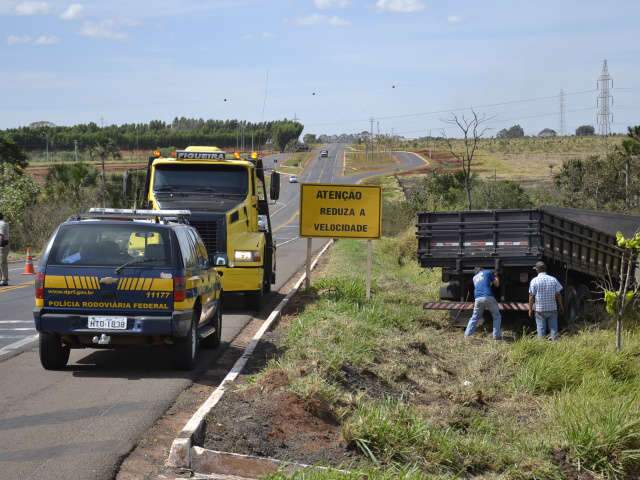  Caminh&atilde;o atropela duas vacas na 262 e sai da rodovia