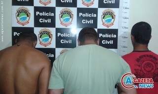 Suspeitos presos em Iguatemi (Foto: A Gazeta News)