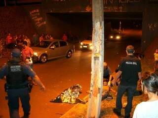 Jovem morreu no local. (Foto: Adilson Domingos / Jornal O Vigilante MS)