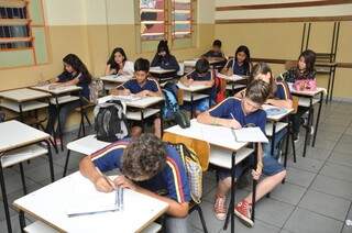 Na contramão dos índices de Campo Grande, a escola alcançou média de 7.1. (Foto: Marcelo Calazans)