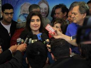Senadora Simone Tebet (MDB/MS) durante entrevista na campanha eleitoral de 2018. (Foto: Marina Pacheco/Arquivo).