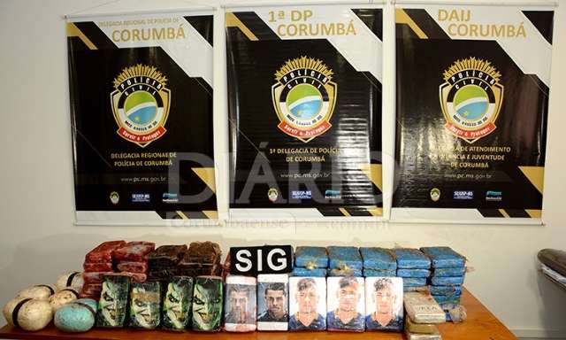 Carga de 94 kg de cocaína pura sairia de MS com destino ao Rio de Janeiro