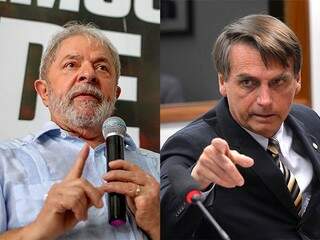Lula e Bolsonaro em fotos tiradas por Ricardo Stuckert e Wilson Dias, da Agência Brasil, respectivamente. 