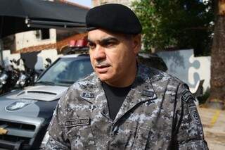 Major Gimenez afirma que ironia do destino fez Polícia encontrar caminhão sequestrado (Foto: Marcos Ermínio)