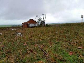 Mais de cinco propriedades foram atingidas com a forte incidência de chuva e vento. (Foto: Divulgação)